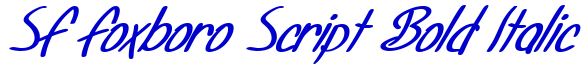 SF Foxboro Script Bold Italic लिपि
